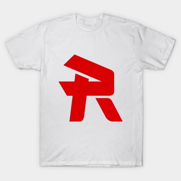 Letter R Logo Red Design Gift T-Shirt by Super Fresh Art